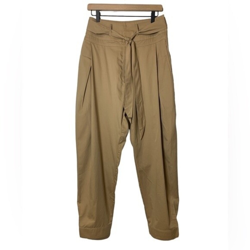 NWT REVOLVE Divine Heritage Barrell-Tapered  Leg Khaki Color Tie High Waist.